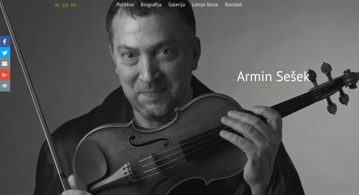 Armin Sešek, prezentacija profesora violine.