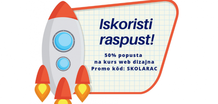 Popust za školarce! Super prilika da naučiš web dizajn! 