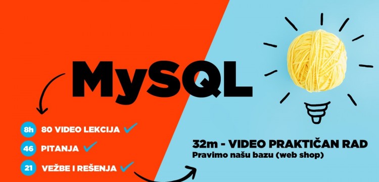 NOVO! Objavljen je najtemeljniji online kurs za MySQL! Osam sati video lekcija